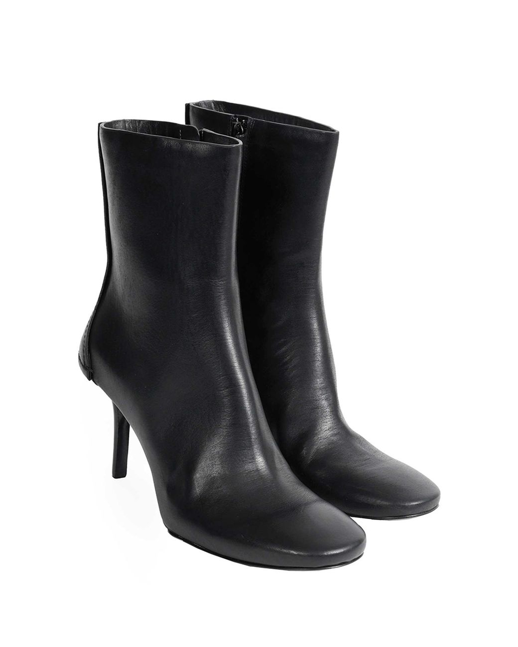 Capasa Black Nappa Leather Ankle Boots