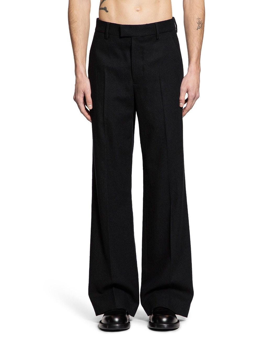 Ann Demeulemeester Black Gaspar Flared Leg Comfort Trousers for men
