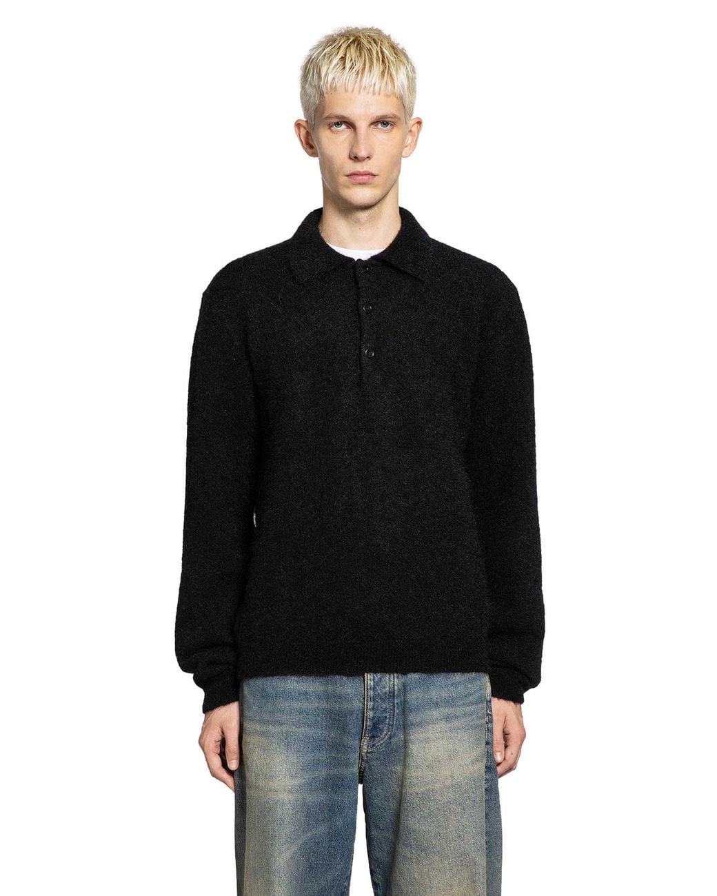 sunflower Black Mohair Sweater for men