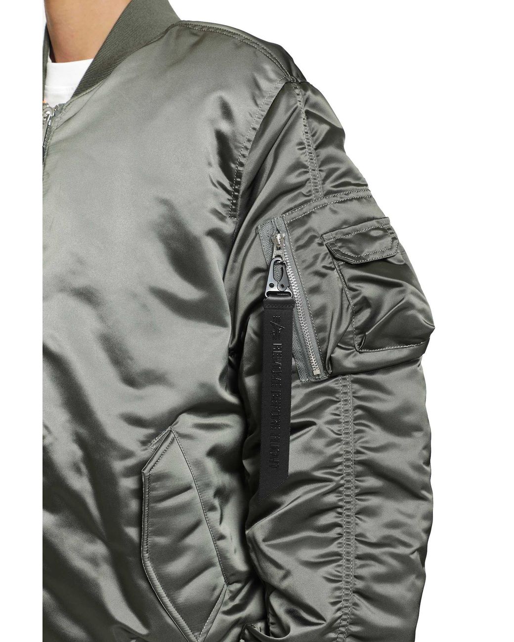 Alpha Industries Gray Ma-1 Uv Bomber Jacket for men