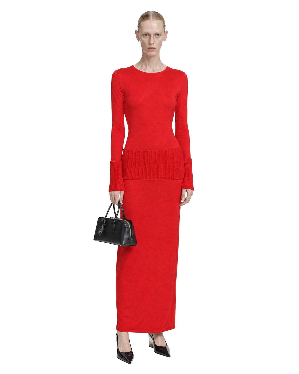 Alaïa Red Merino Bodycon Dress