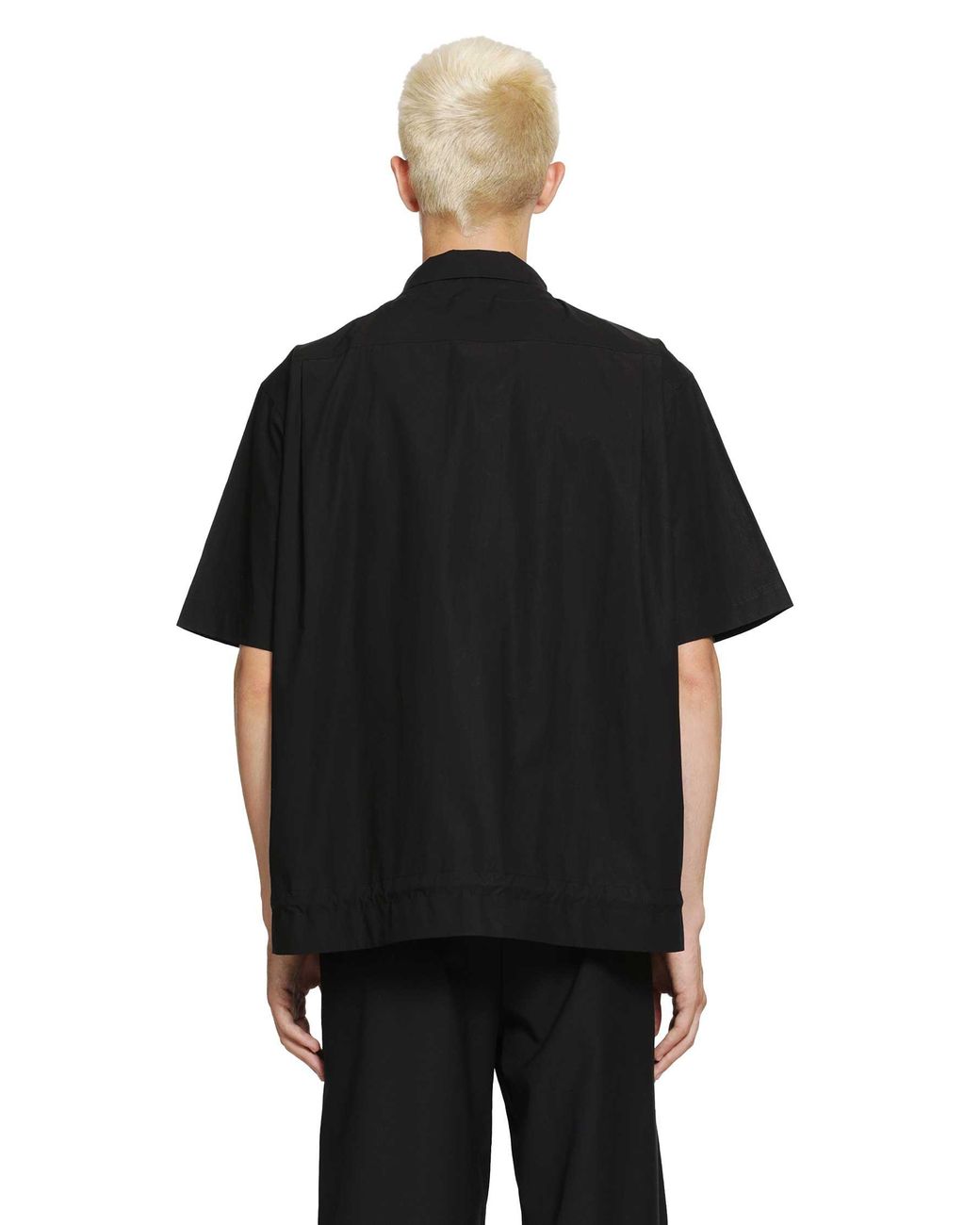 Sacai Black Cotton Typewriter Shirt for men