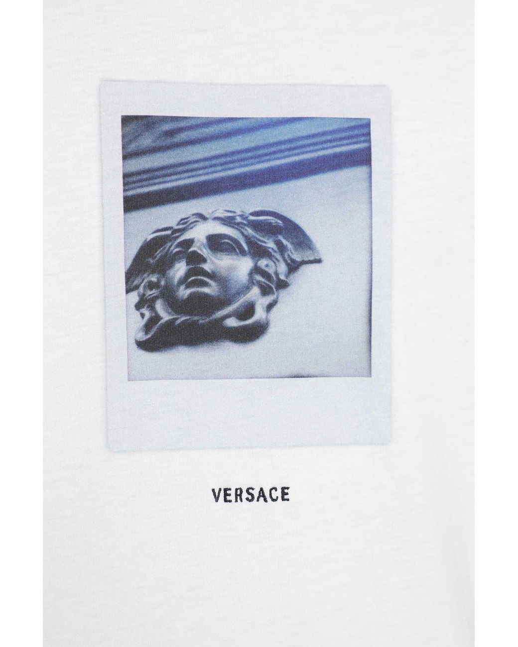 Versace White Printed Cotton Jersey Regular T-Shirt for men