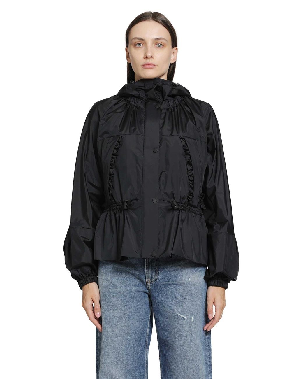 Moncler Black Imaginaire Canvas Short Parka