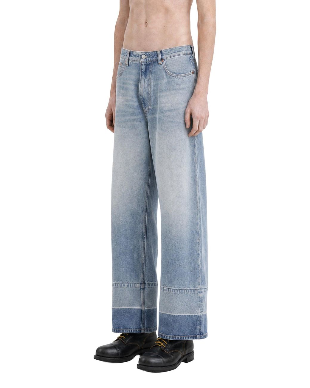 MM6 by Maison Margiela Blue Wide-Leg Jeans for men