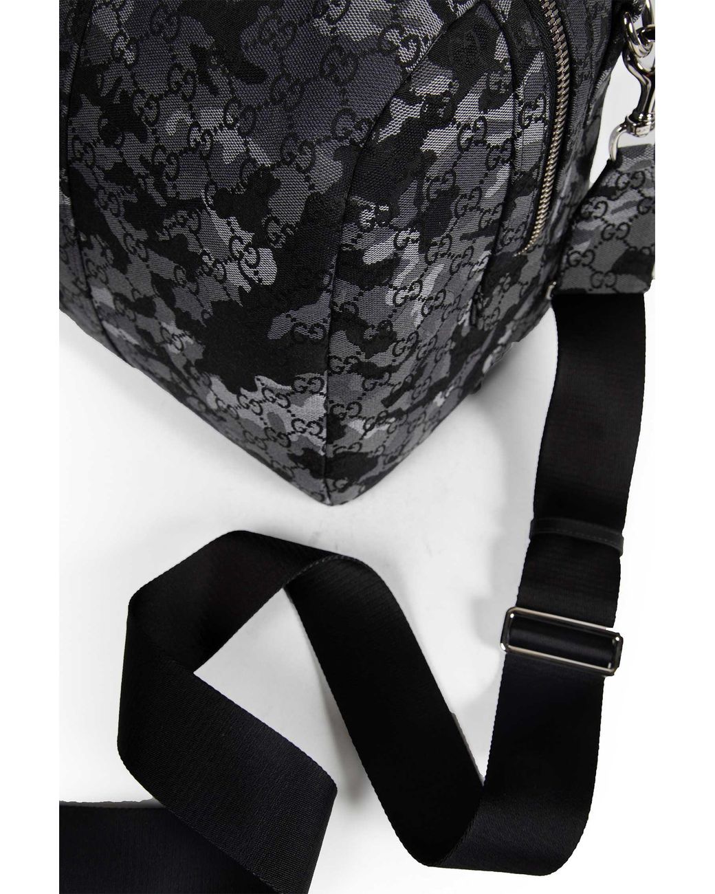 Gucci Black Gg Canvas Large Duffle Bag for men