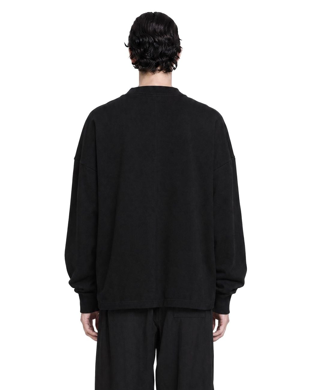 The Row Black Dolino Long Sleeve T-Shirt for men