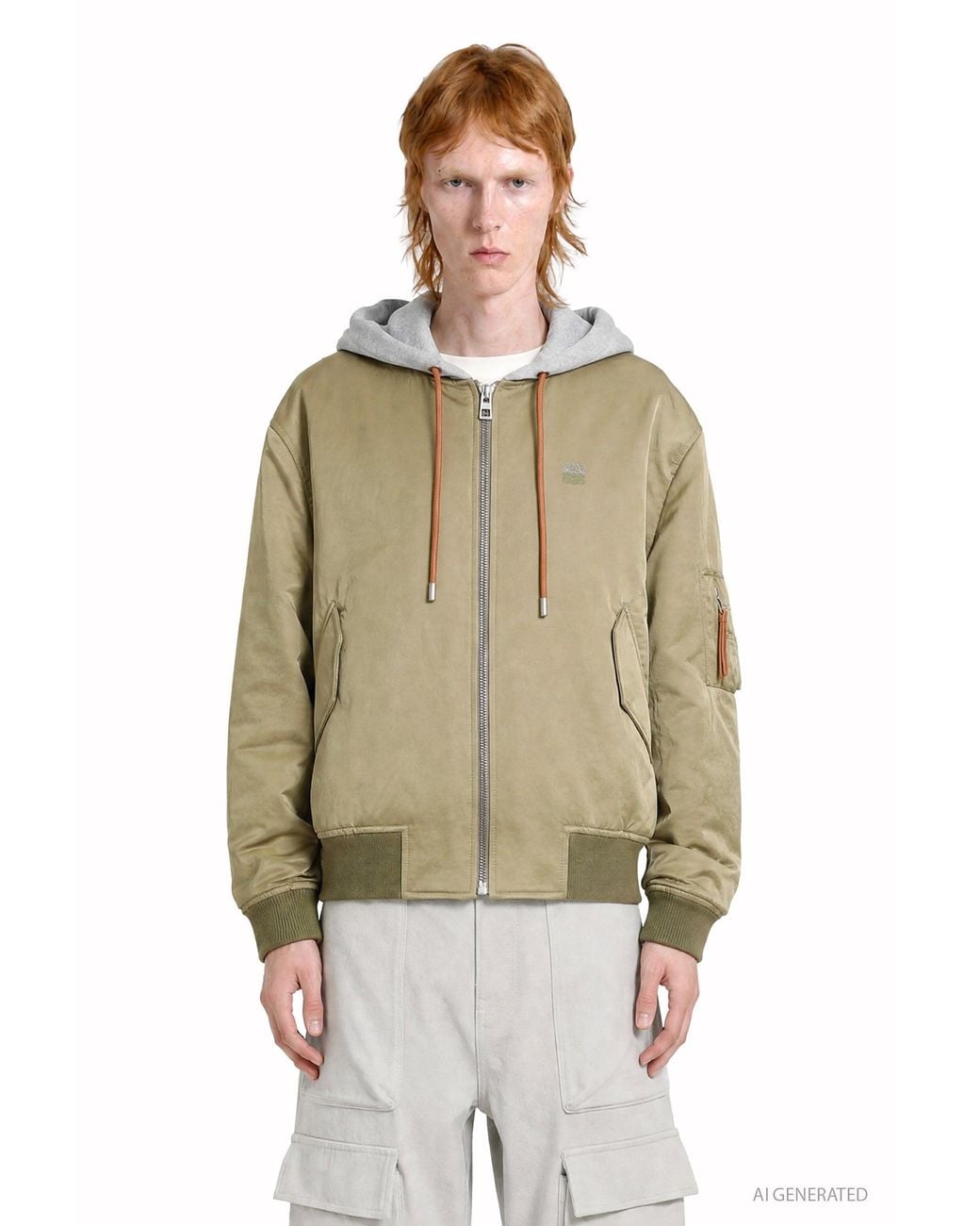 Loewe Green Bomber Jacket for men