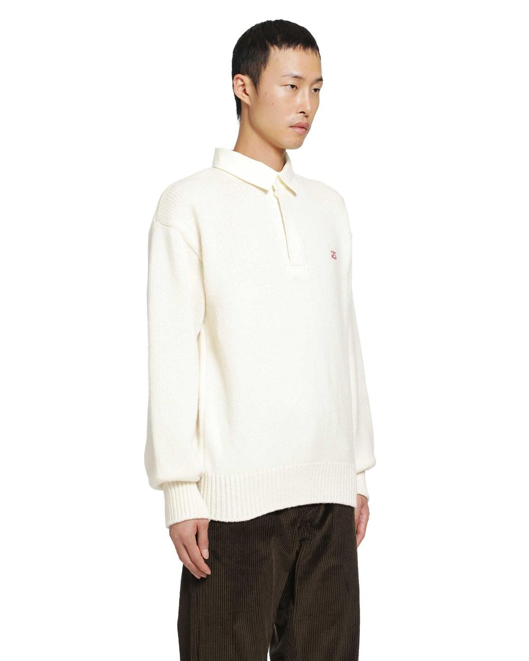 Loewe White Polo Sweater for men