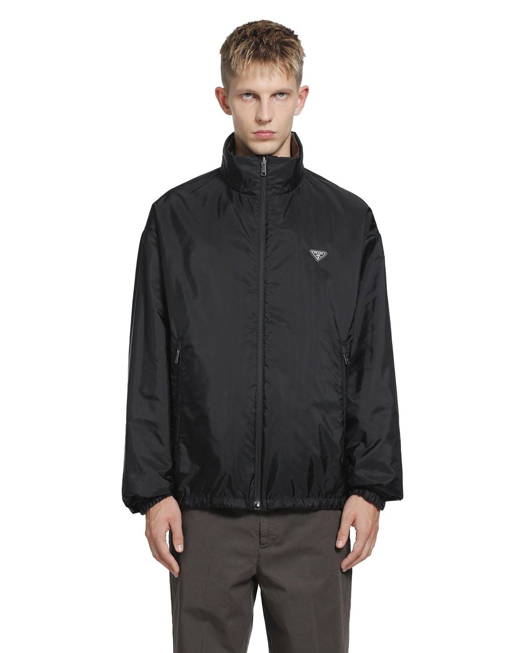 Prada Brown Re-Nylon Reversible Jacket for men