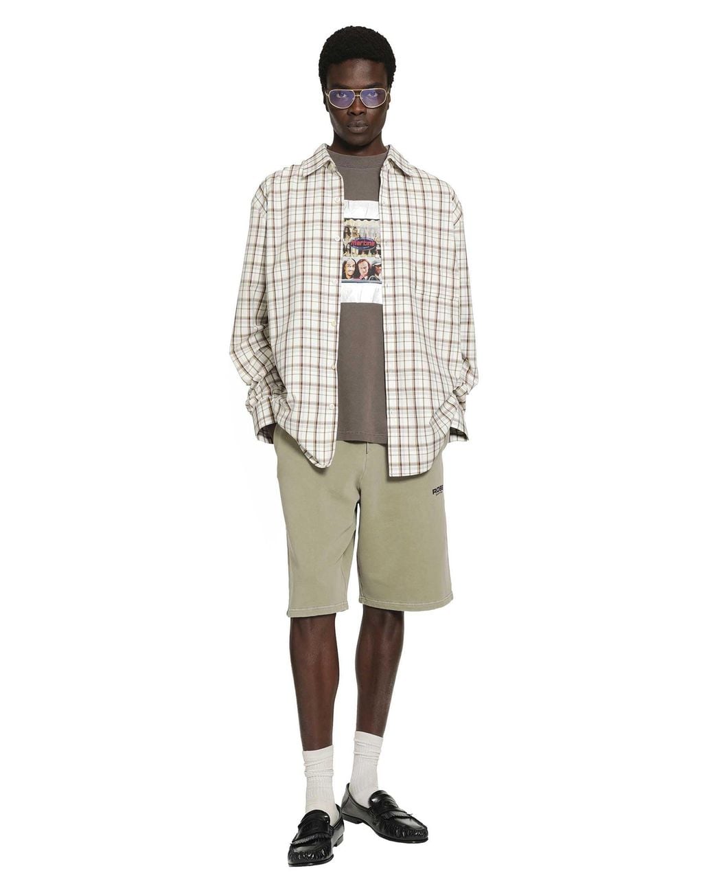 Martine Rose Natural Washed Jersey Sweatshorts for men