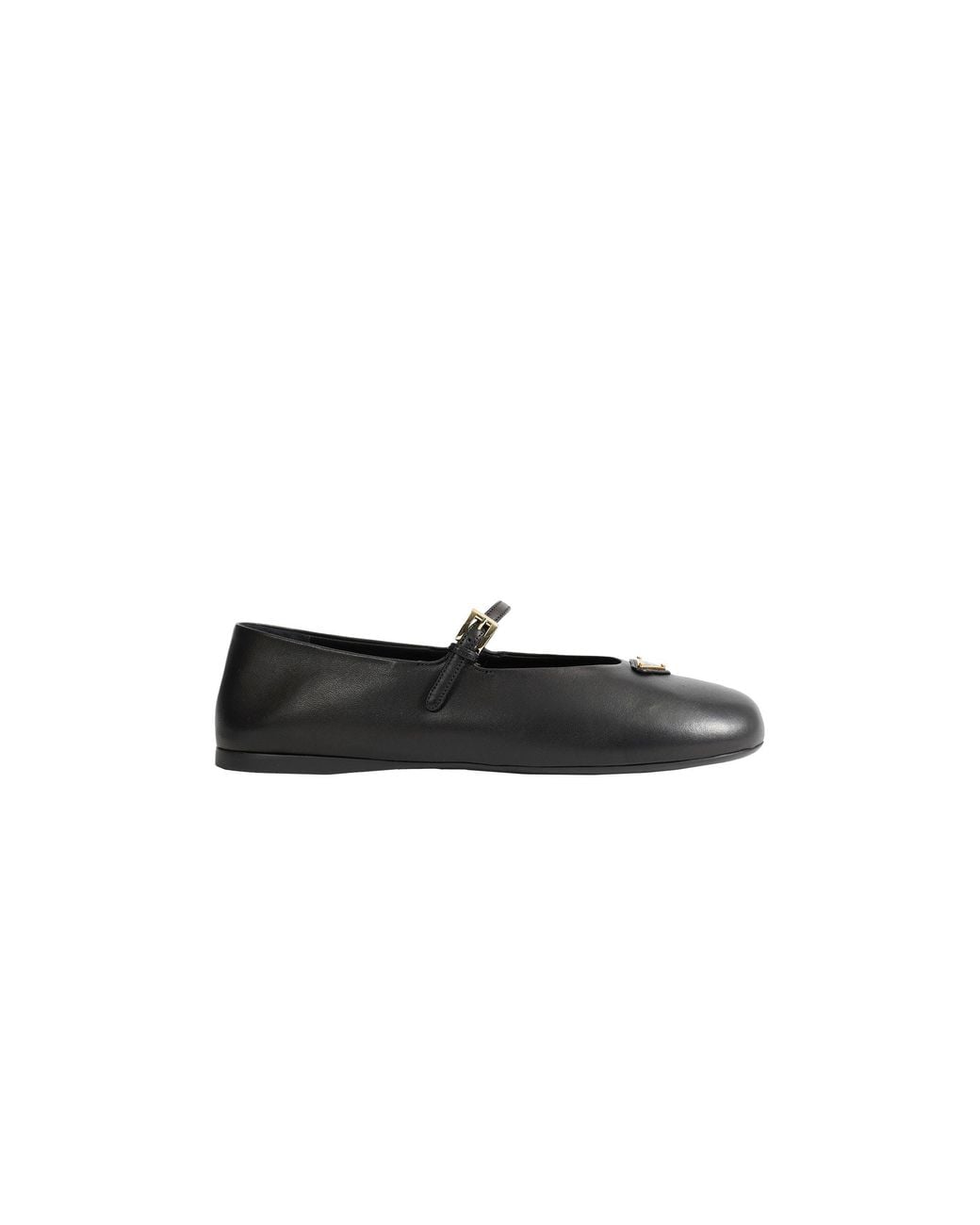 Prada Black Nappa Leather Ballerinas