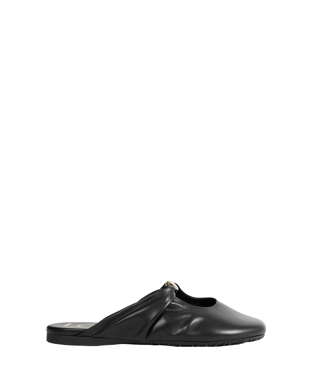 Loewe Black Leather Mules