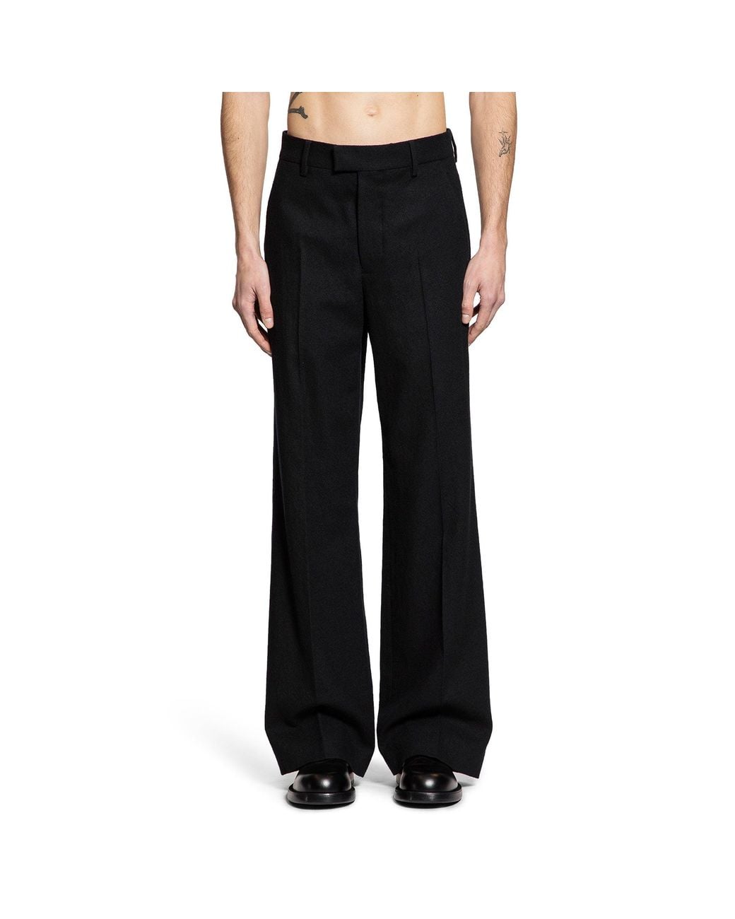 Ann Demeulemeester Black Gaspar Flared Leg Comfort Trousers for men