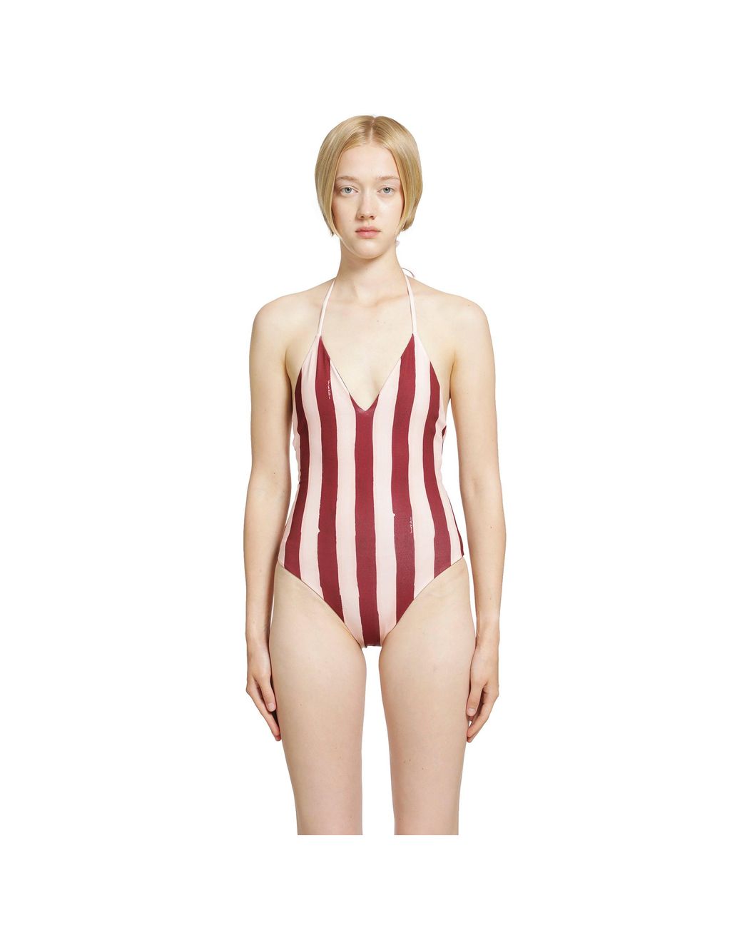 Fendi Pink Striped Swimsuit