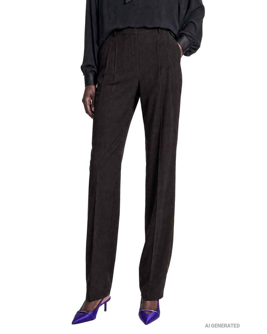 Tom Ford Black Light Virgin Wool Tailored Trousers