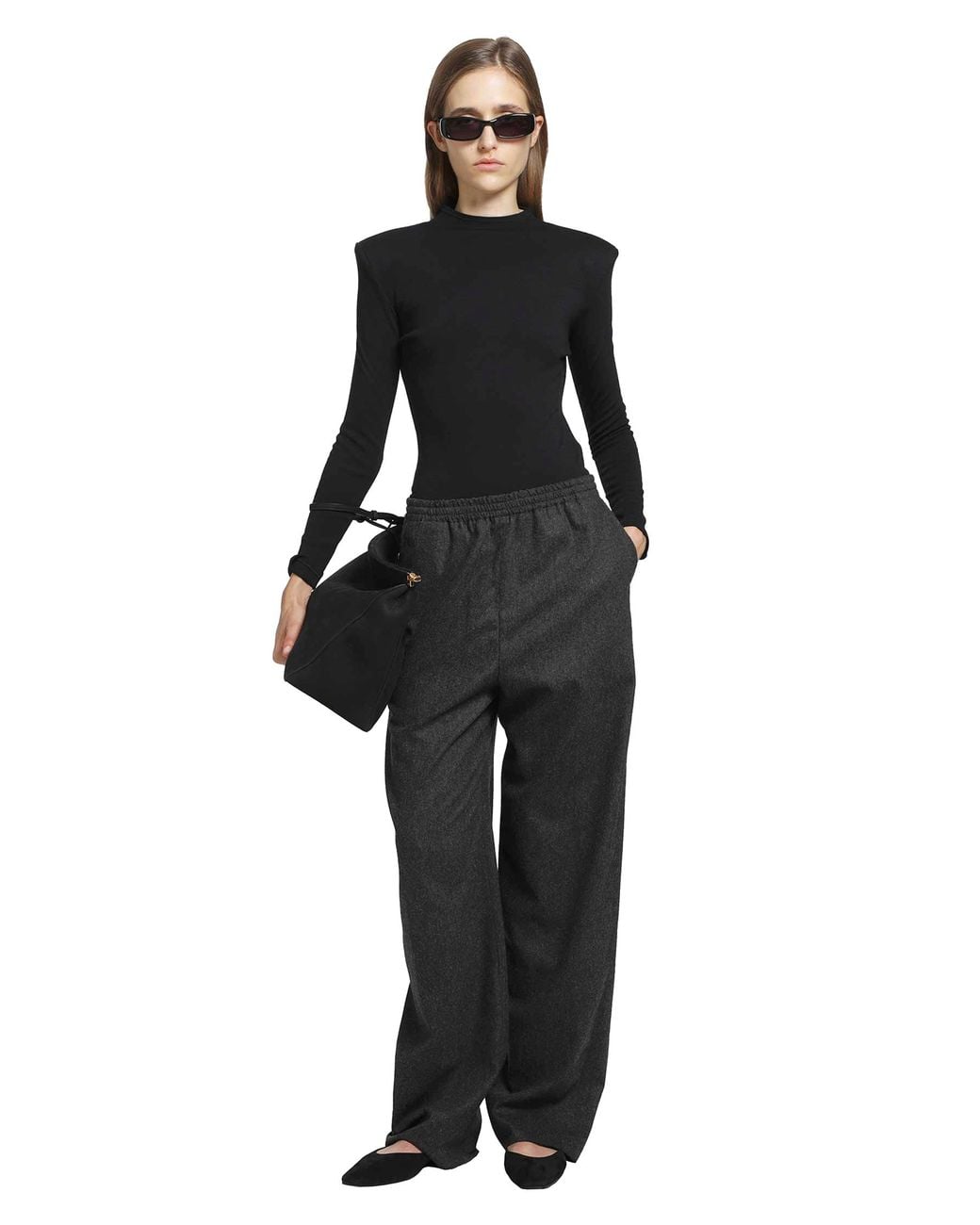 Jil Sander Black Wool Bodysuit