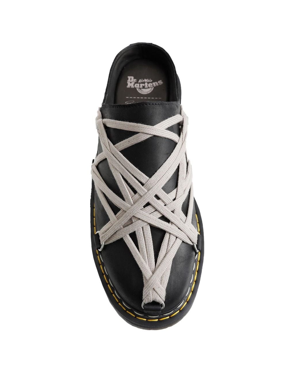 Rick Owens Black Dr. Martens X Quad Sole Megalace Mules for men