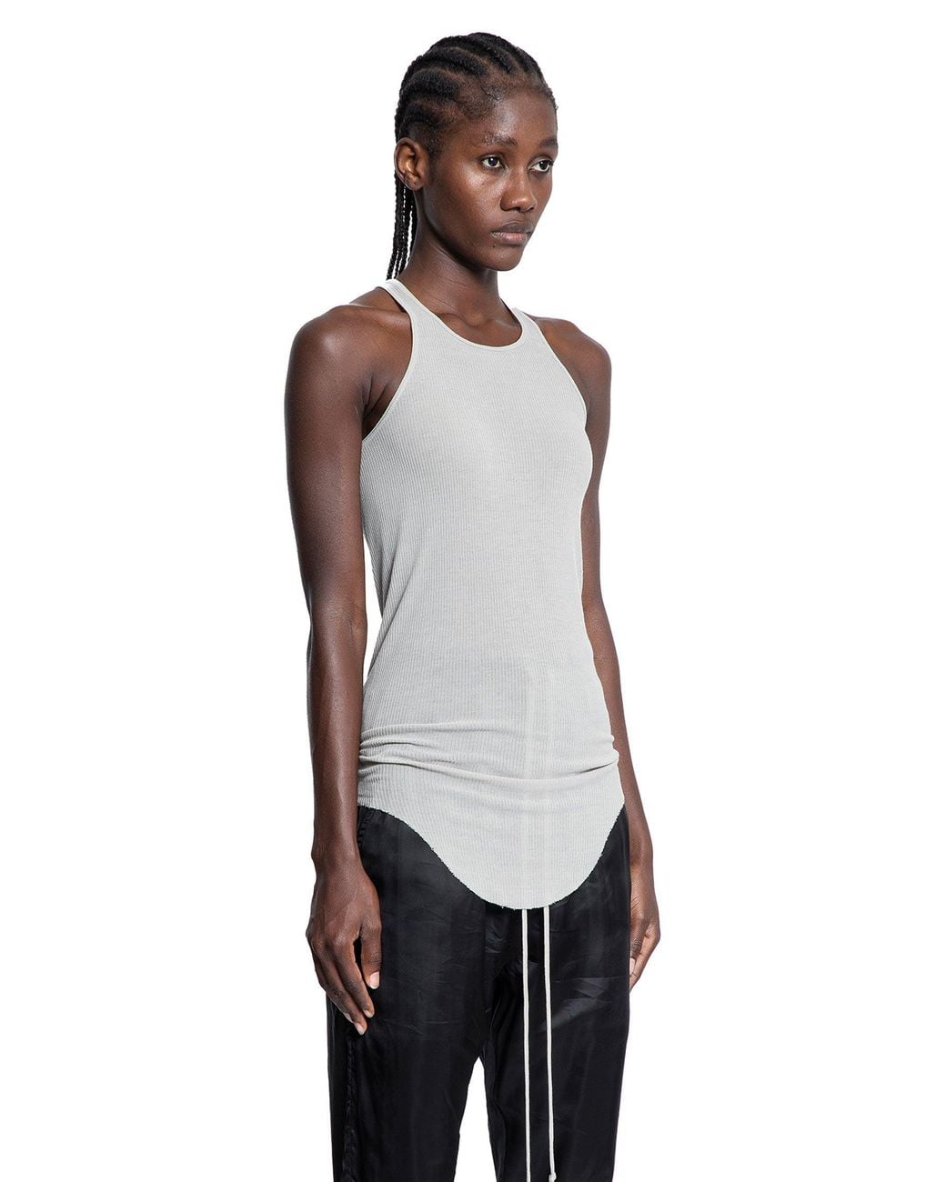 Rick Owens White Forever Basic Rib Tank