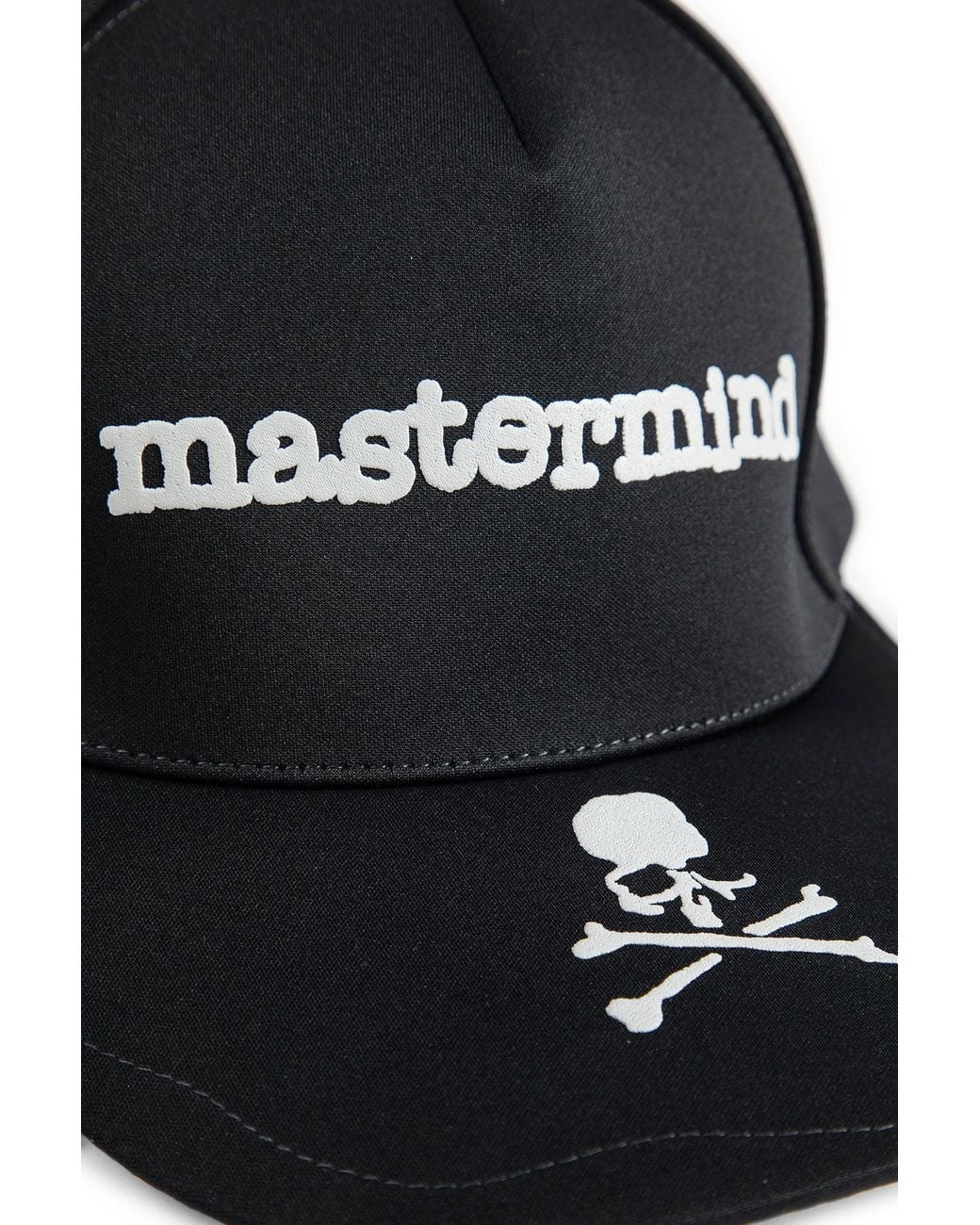 MASTERMIND WORLD Black Flock Logo Cap for men