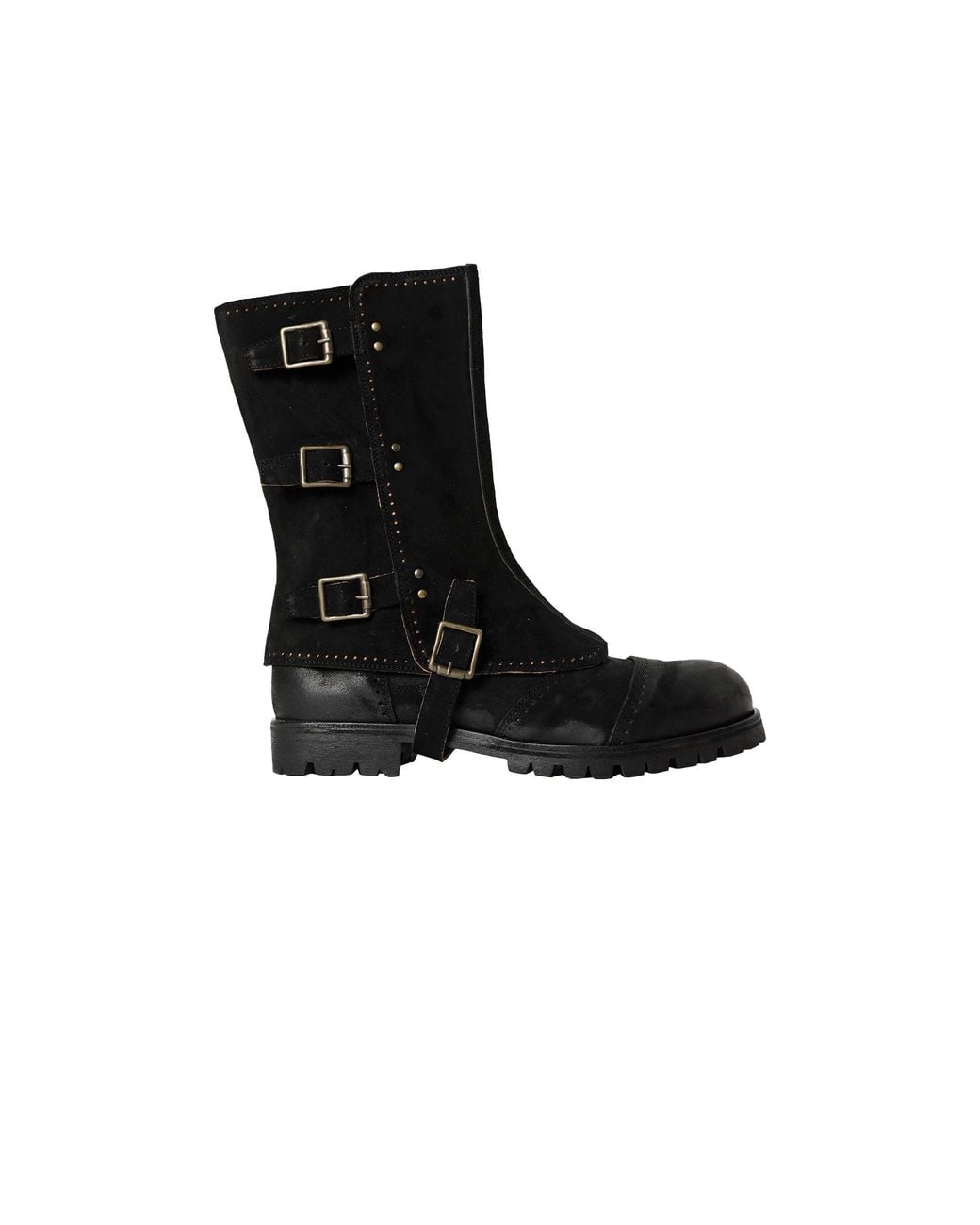 Ziggy Chen Black Removable Gaiter Boots for men