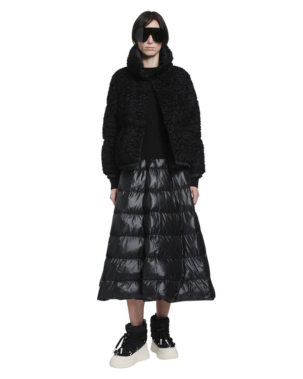 Moncler Black Ribbed Wool Sweater