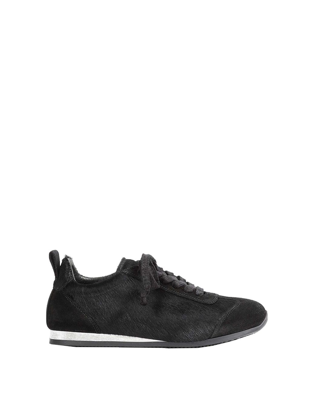 Uma Wang Black Calf Hair Sneakers