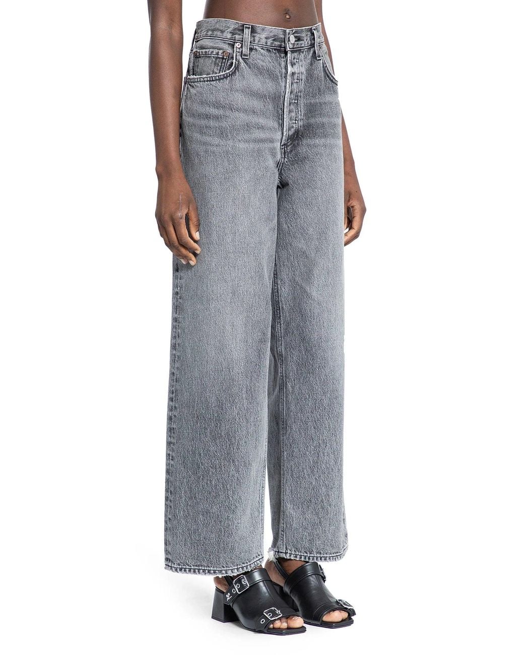 Agolde Blue Low Slung Baggy Jeans