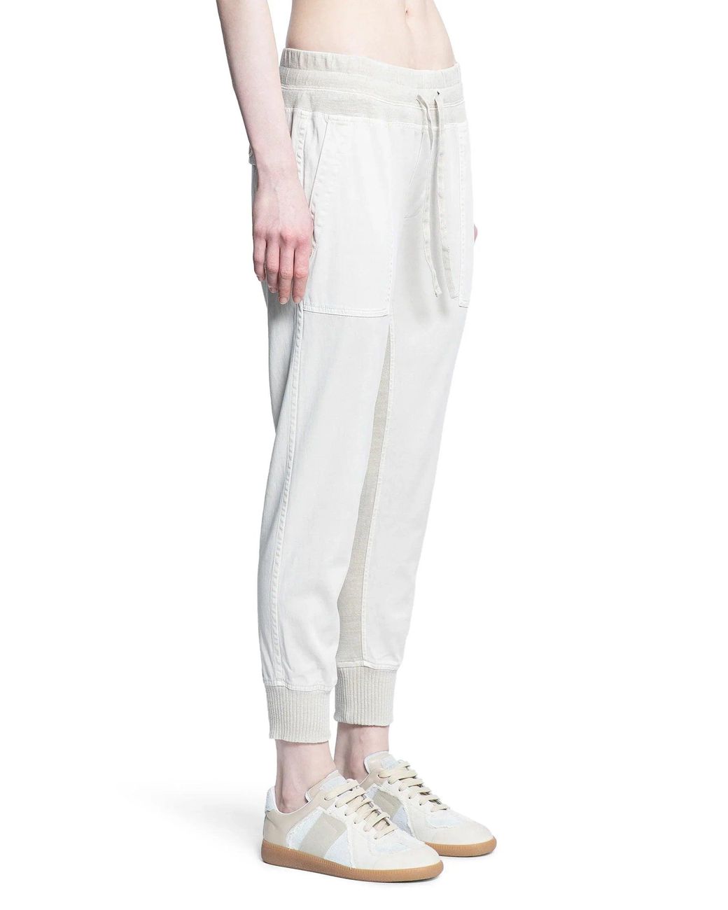 James Perse White Mixed Media Pants