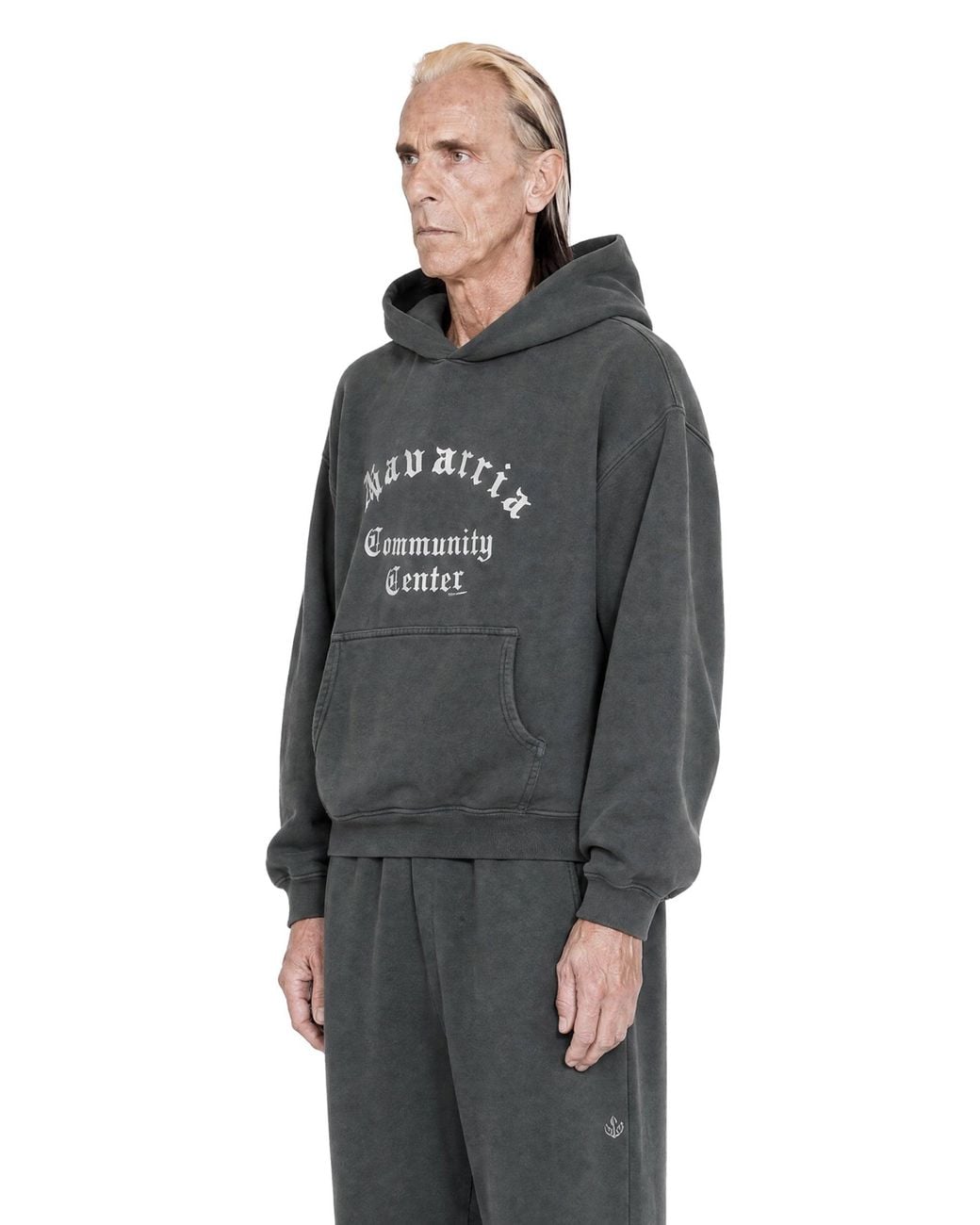 Willy Chavarria Gray Community Center Hoodie for men