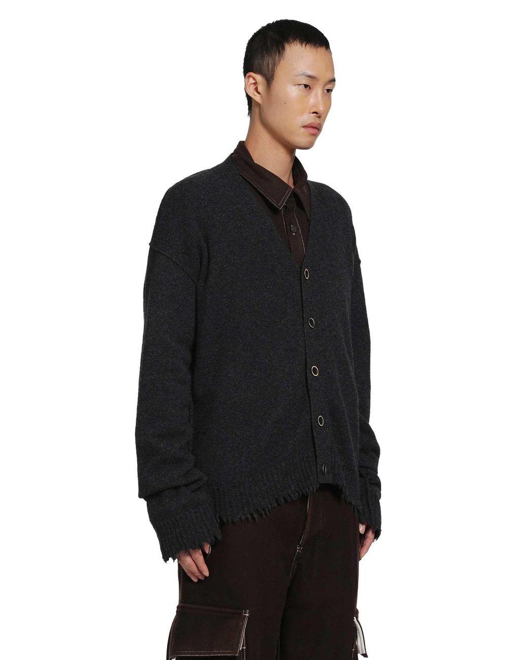 Uma Wang Black Over Cardigan for men
