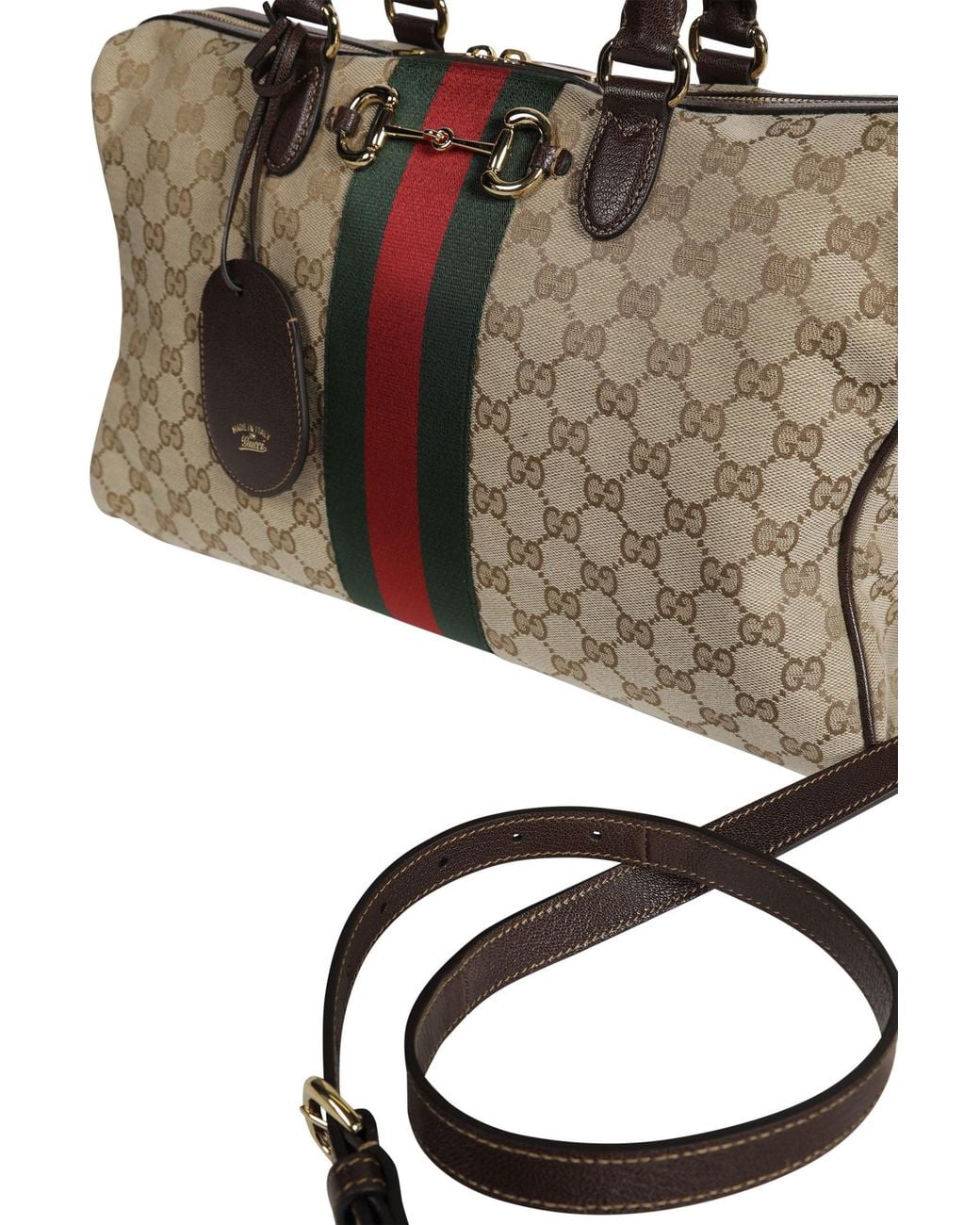 Gucci Brown Borsetto Large Boston Bag