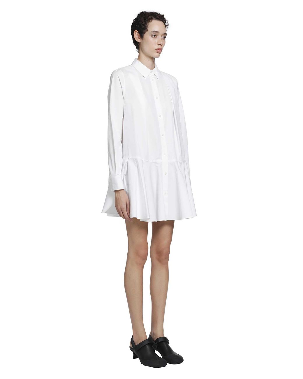 Loewe White Cotton Shirt Dress
