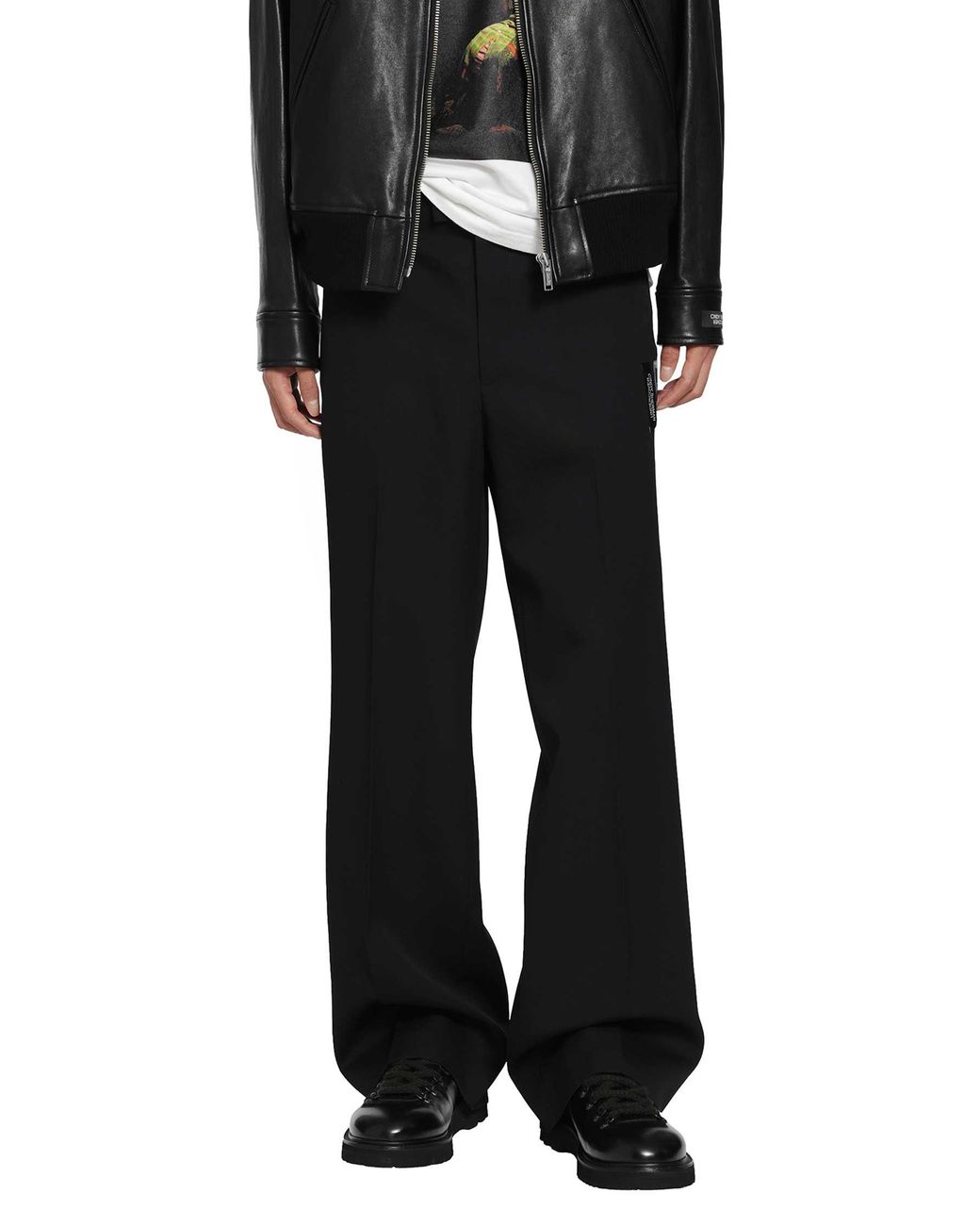 Undercover Black Cindy Sherman Wool Side Slacks for men