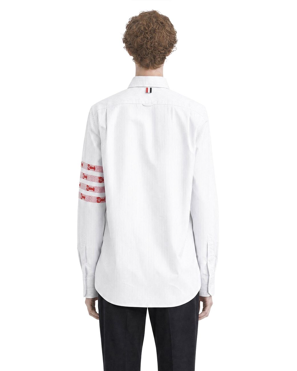 Thom Browne White Uni Stripe Lobster 4-Bar Shirt for men