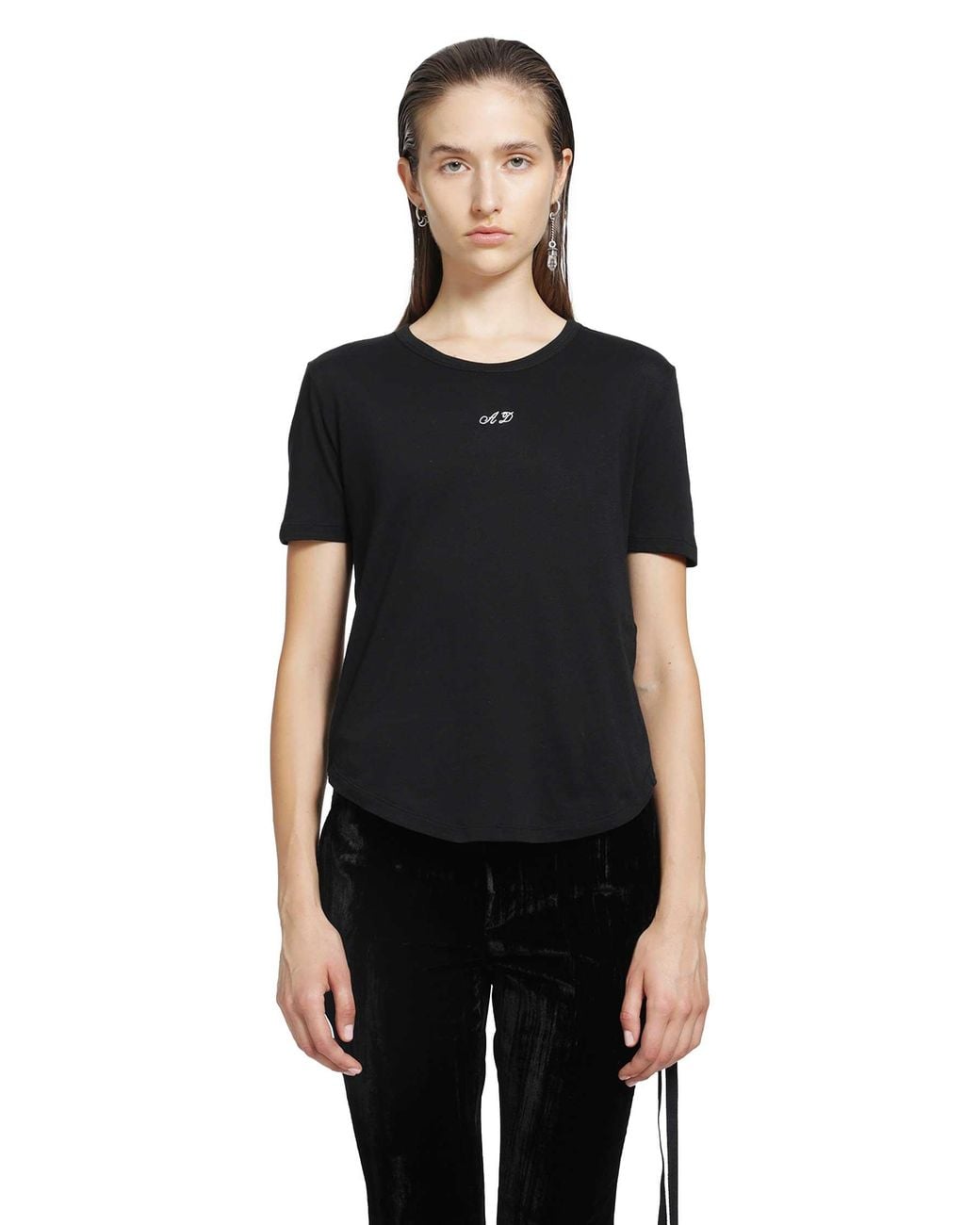 Ann Demeulemeester Black Floor Micro T-Shirt