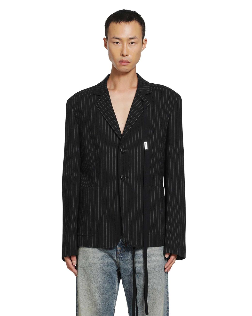 Ann Demeulemeester Black Rami Deconstructed Blazer for men