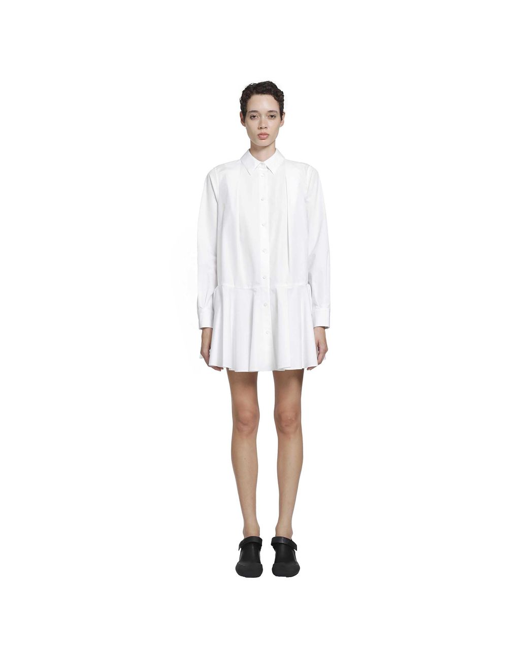 Loewe White Cotton Shirt Dress