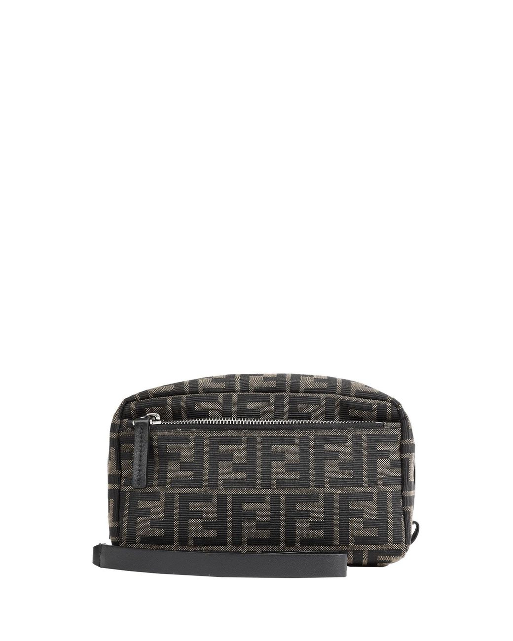 Fendi Black Small Double Zip Toiletry Case for men