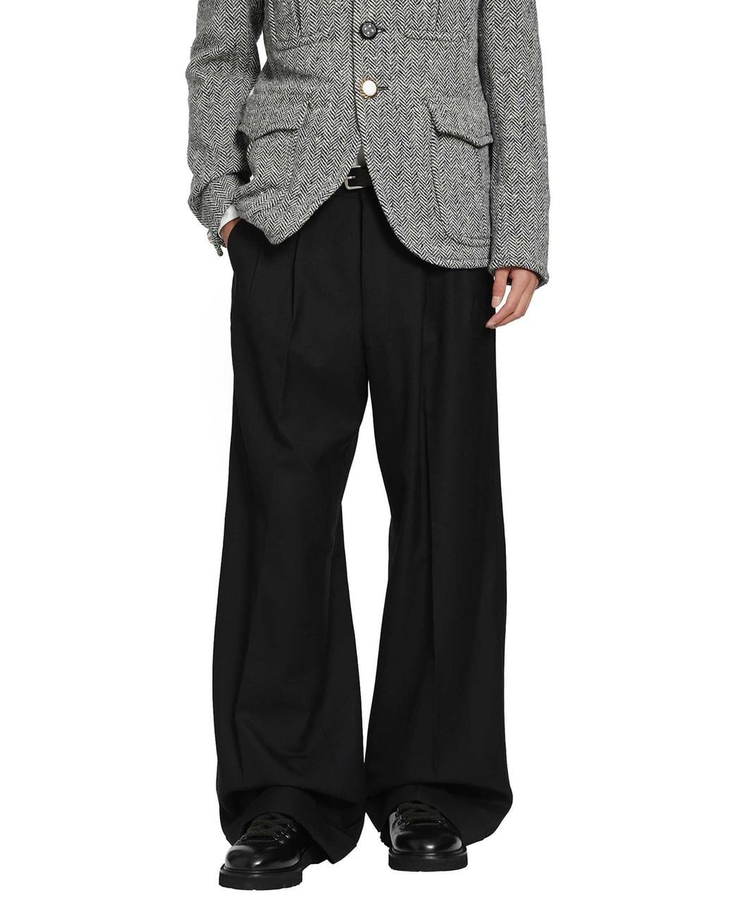 Junya Watanabe Black Tailored Pants for men