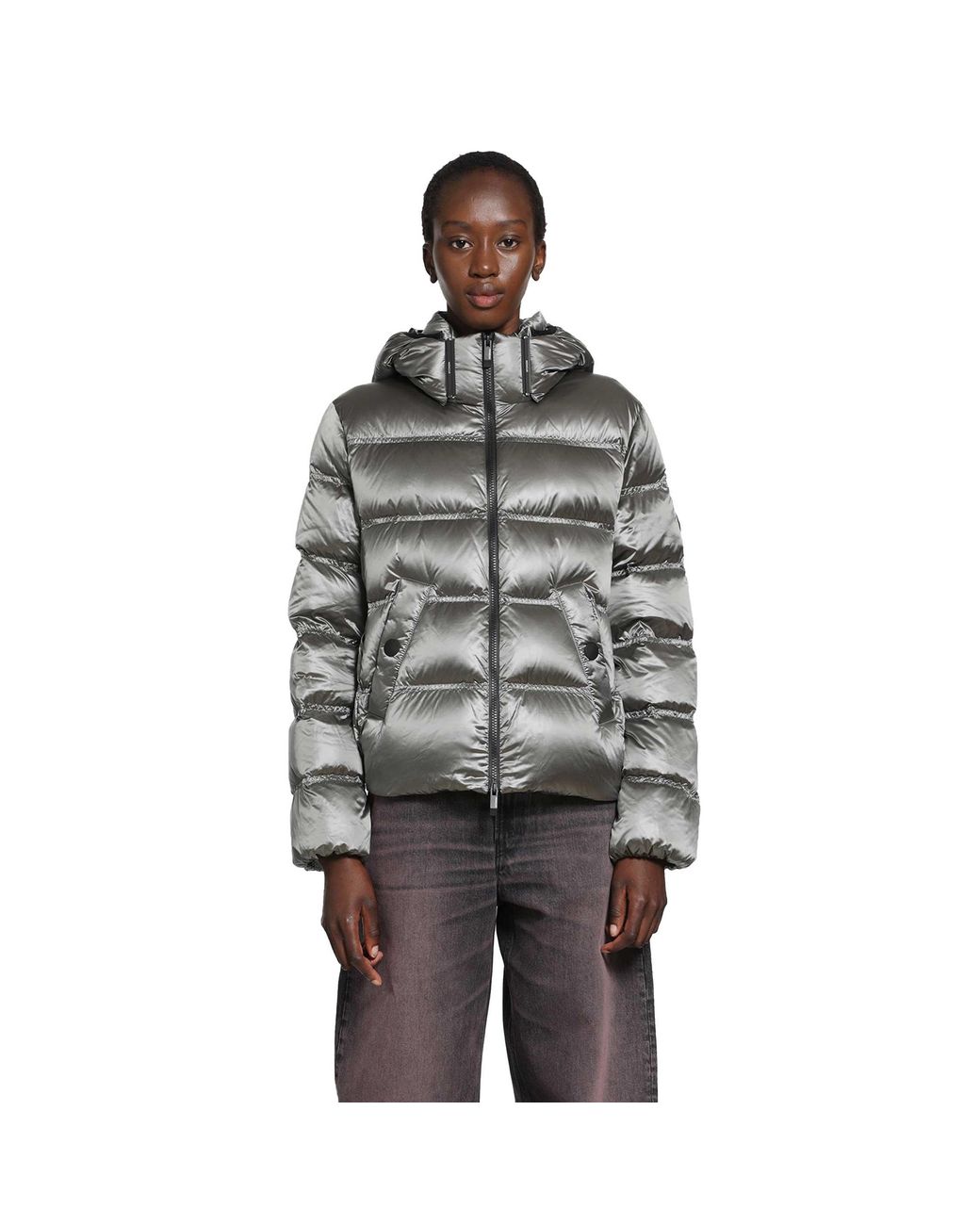 Moncler Gray Sensation Short Down Jacket