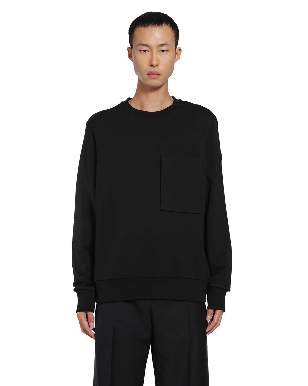 Moncler Black Logo Sweatshirt for men