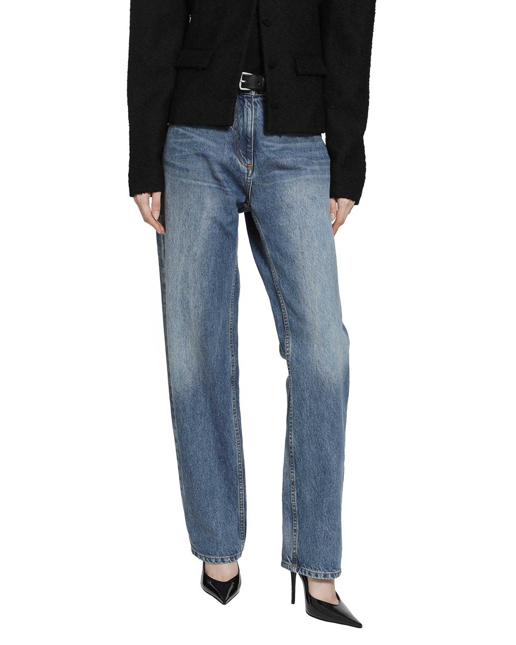 Magda Butrym Blue Tapered Leg Jeans