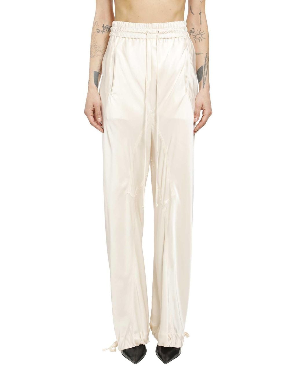 Yehuafan Natural Satin Pants