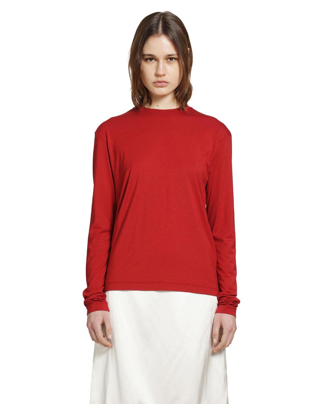 Totême Red Classic Long Sleeve Tee