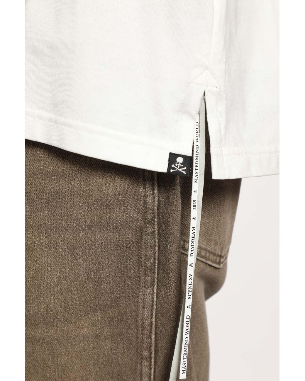 MASTERMIND WORLD White Don'T Do It Long Sleeve T-Shirt for men