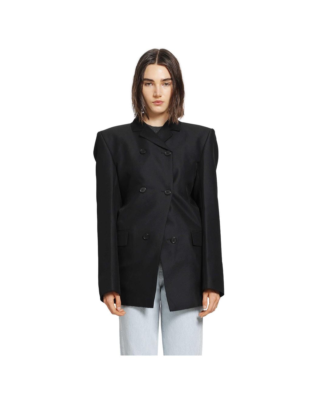 Khaite Black Rolo Double-Breasetd Blazer