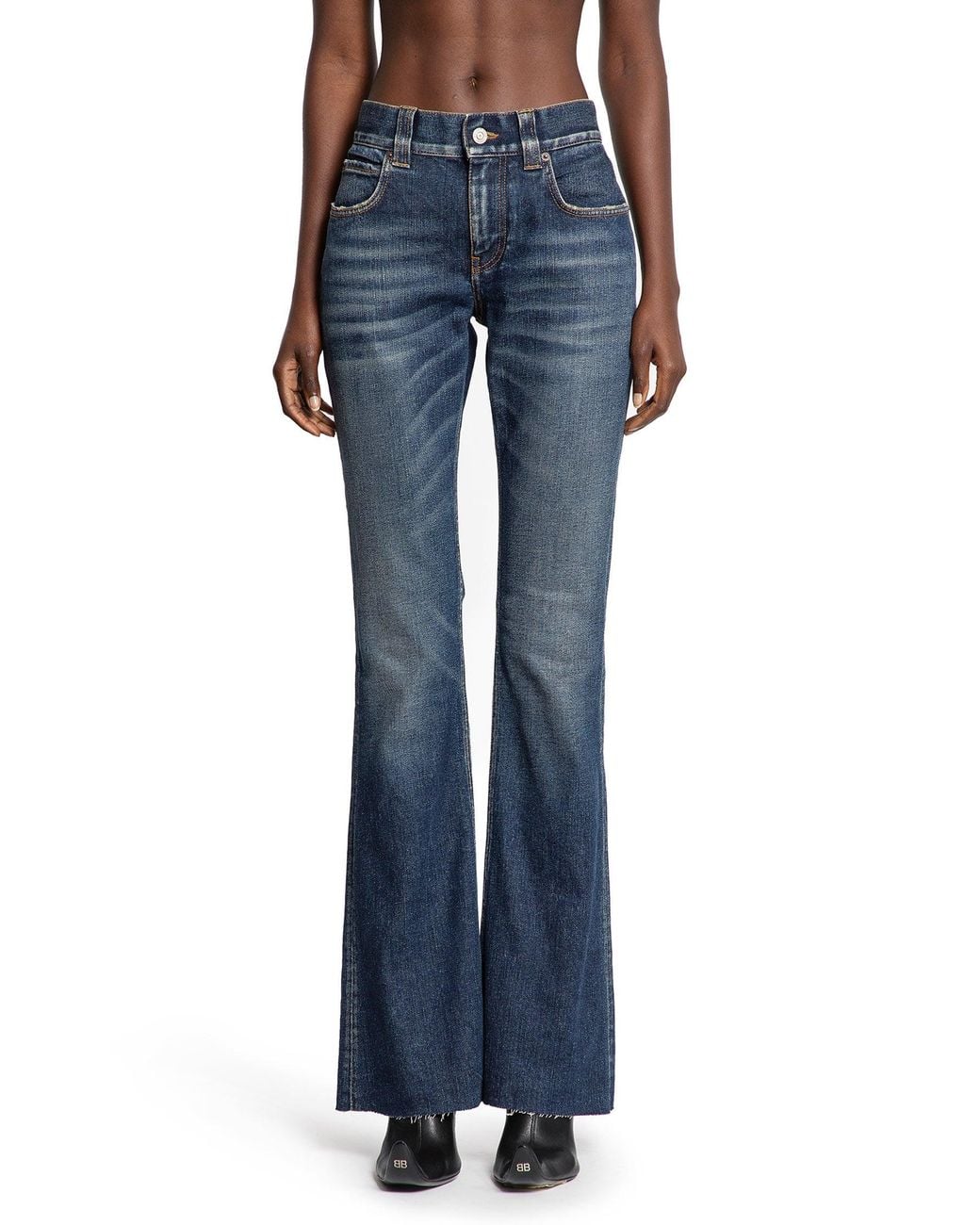 Balenciaga Blue Slim Fit Bootcut Pants