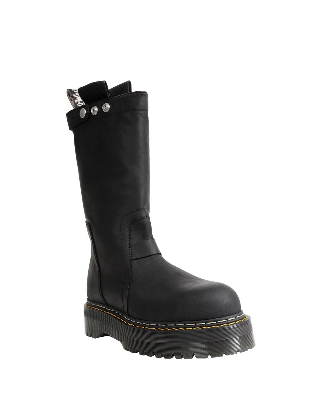 Rick Owens Black Dr. Martens X Quad Sole Pull On Boots for men