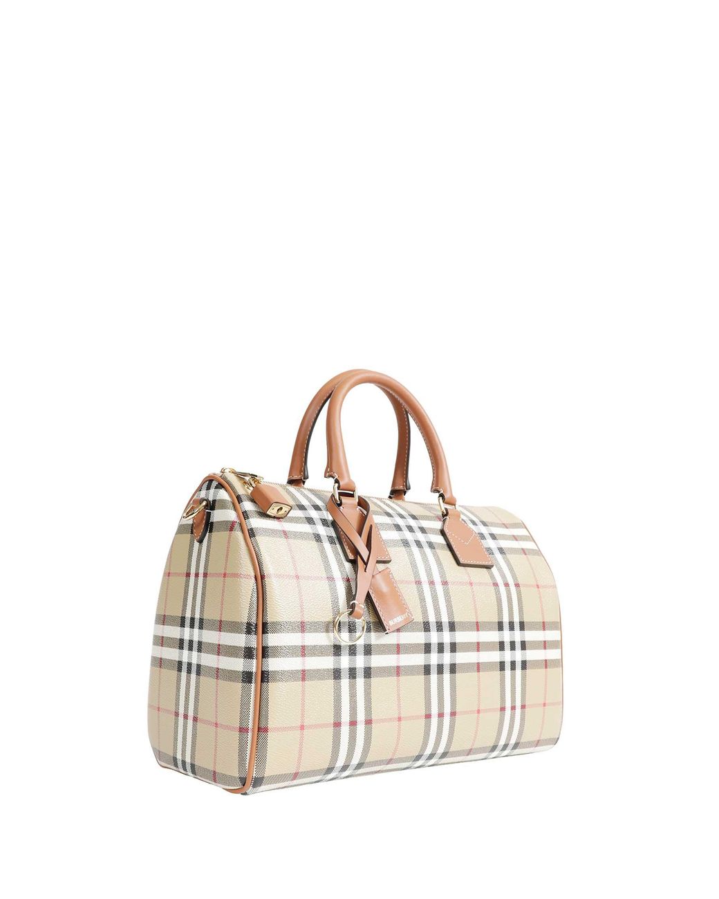 Burberry Brown Medium Check Bowling Bag